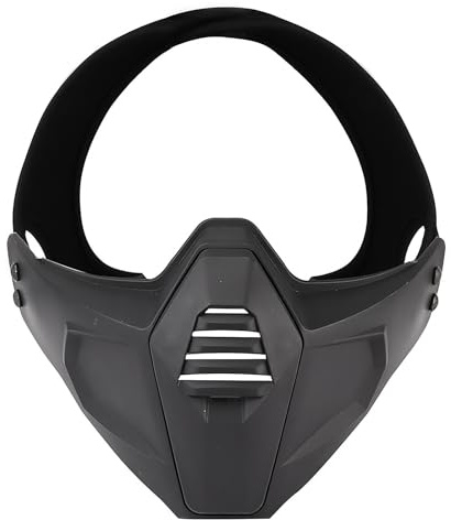 Masque Tactique Demi Masque Protection Visage Airso pour Sports Plein Air Jeux Tactiques Jeux CS(Black)