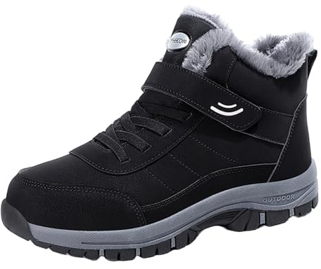 Snöstövlar män kvinnor vinterskor vattentäta unisex vinterstövlar utomhus sneakers varma fodrade promenadskor hög topp sportskor platå trekkingskor smärtlindrande herrskor
