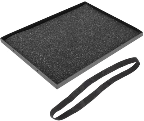 MUSISALY Projector Tray Tripod Stand Mount Laptop Tray Platform Steel Flat Platform with Non-slip Pads Female Thread Adapter for Projectors and Other Devices Black 12.97x9.43x0.59in