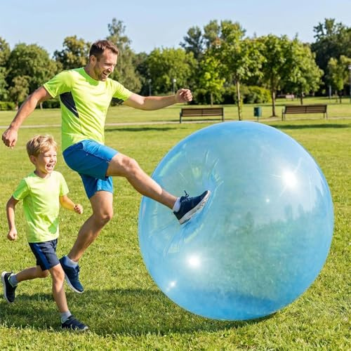 Bubble Ball XXL 120 cm aus TPR, Aufblasbarer Wasserball für Garten & Strand