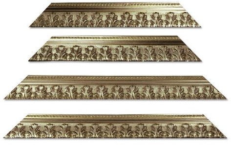 Neumann Bilderrahmen Barockrahmen 750 ARG, Silber, 84 x 118,8 cm, Zuschnitt mit Gehrung