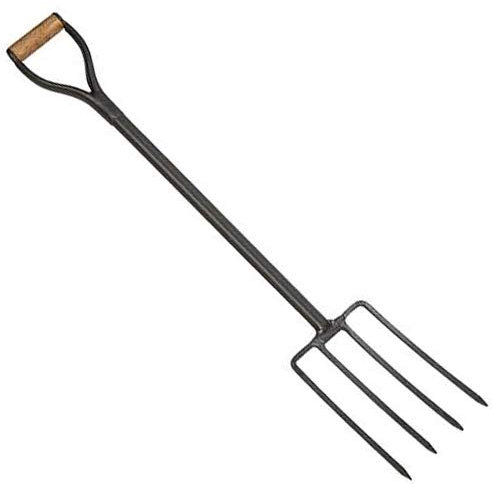 990mm Heavy Duty Digging Fork - Tubular Steel Shaft - Gardening Tool, Soil, Planting, Turnover, Allotment, Landscaper, Muck, Farming - Loops