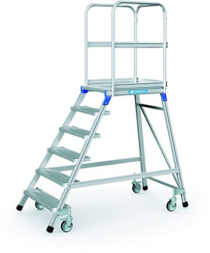 ZARGES Podesttreppe, einseitig 6 Stufen Z600