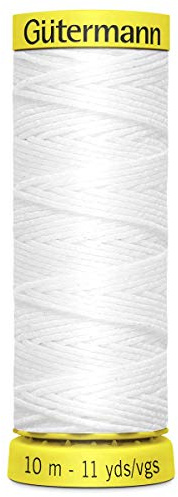 Gutermann Nähgarn, Elastischer Nähfaden, Länge: 10 m, Weiß