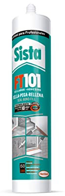 Sista FT101, sigillante acrilico per giunti elastico, sigillante con consistenza tissotropica che guarisce con l'umidità presente nell'ambiente, sigillante per calcestruzzo, alluminio, grigio, 1 x 280
