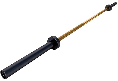 GORILLA SPORTS® Olympia-Langhantelstange 220 cm, 50 mm, bis 680 kg | 20-kg-Stahlstange mit Cerakote-Beschichtung, Hybrid-Rändelung, doppelter Griffmarkierung und Drehlager, in 3 Farbvarianten