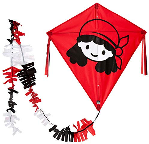 Wolkenstürmer - Farbenfroher Kinderdrachen Eddy Nicky - 1-Leiner Drachen & Flugspielzeug mit Gestänge - Kinderdrachen ab 3 Jahren - mit praktischer Aufbewahrungstasche