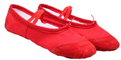 Healifty rote Ballettschuhe Ballettschuhe Pilates Schuhe Yoga Schuhe Tanz Gymnastik Schuhe für Tänzer Erwachsene Größe 39