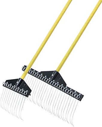 Standard Golf Gartenrechen für Landschaftsgärten – 22,9 cm und 53,3 cm Kopf Gartenschutt Combo | Erhöhen Sie Ihre Außenbereiche mit Präzision und Effizienz | Ideal für Rasen- und Gartenpflege