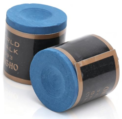 Agatige Tiza de Piscina, 2 uds Puntas de Taco de Billar Profesional Tiza Antideslizante para Mesa de Billar Accesorios de Tiza(Azul)