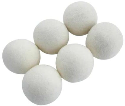 ZYWUOY 6 palline per essiccatore di lana, riutilizzabili ammorbidenti pecore tessuto organico lana essiccatore palle lavanderia fogli alternativa