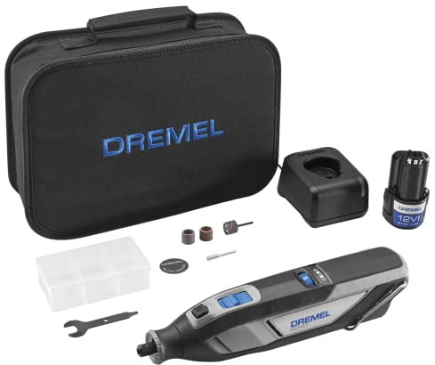 Dremel 8240 12V Cordless Rotary Tool Kit with Variable Speed and Comfort Grip -Includes 2AH Battery Pack, Charger & more (Renewed)