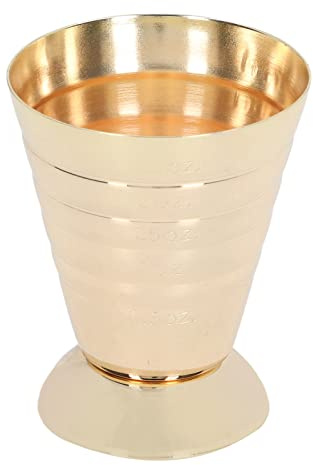 Bar Measuring Cup Graduated Cup Wide Rubik's Measuring Cup 304 Ounce Cup 3 Scales Jiggers with Mug Stainless Steel Mouth Ounce Mug Measure Cup for Jiggers (Gold)