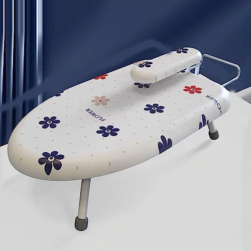 HCZION Tabla De Planchar con Patas Plegables para Mesa, Tabla De Planchar De Sobremesa Tabla De Planchar con Mangas, Funda De Tabla De Planchar Algodón 100% (Color : A)