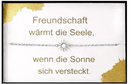 NataschaWoge® minimalistisch Sonne Armband Freundschaftsarmband Freundschaft gold silber spiritueller Schmuck Armkettchen Geschenkidee – Symbol Schmuck Geschenk beste Freundin Geburtstag