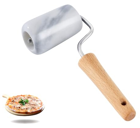 Tianman Marmor Teigroller,Fondant Roller,Pizzaroller,Backzubehör(Typ3 Weiß) | Tianman Marmor Teigroller,Antihaft Nudelholz für müheloses Ausrollen von Teigen,Fondant Roller,Pizzaroller,Backzubehör