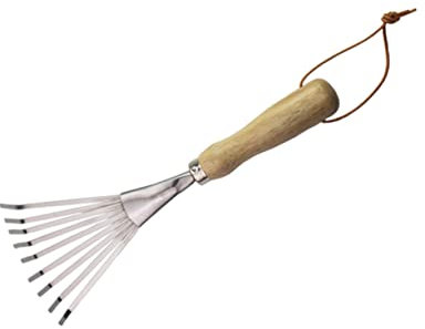 Yardenfun 1pc Garten Rechen Edelstahl Anbau Werkzeug Für Boden Lockern Gras Graben Für Arbeit