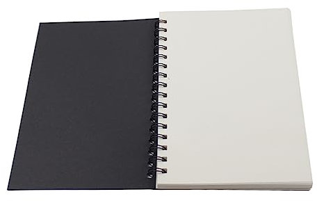 GRIRIW Kraftpapier-spiralnotizbuch Mit Schwarzer Einband Robusten Blättern Für Zeichnungen Und Skizzen Leicht Tragbar Perforierte Blätter Für Einfachen Auszug Vintage-stil Für Studenten u