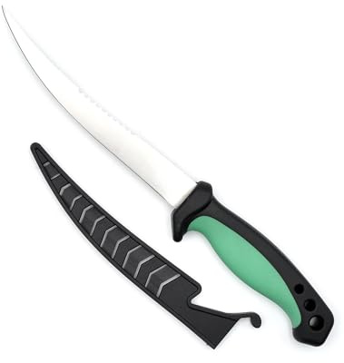 NAMAKA Coltello Sfilettatore da Pesca Lama in Acciaio Inossidabile – Ideali per Trote, Persici, Lucciotti, Cavedani, Carpe di piccola taglia.