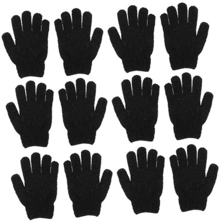 Ipetboom 6paare Peelinghandschuh Aus Polyester Für Dusche Handpeelinghandschuh Und Körperpeelinghandschuh Zum Entfernen Abgestorbener Haut Spa-badehandschuh Wiederverwendbar