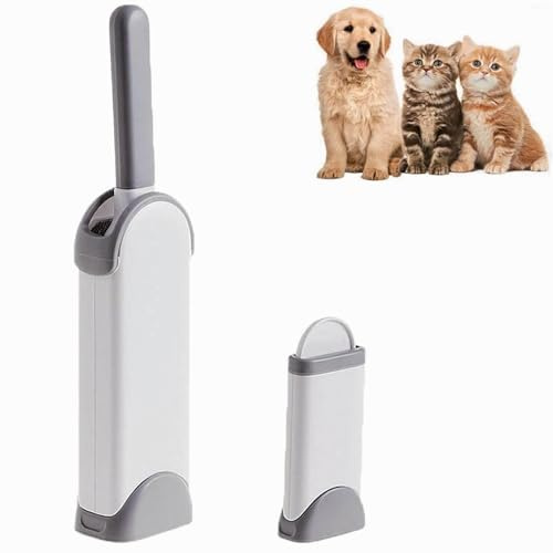 AXYOUCUN 2PCS Pet Hair Remover Brush for Cats & Dogs Double-Sided Lint Brush with Self Cleaning Base Reusable Clothes Brush Fluff Remover for Clothes Sofa Furniture Car Seats