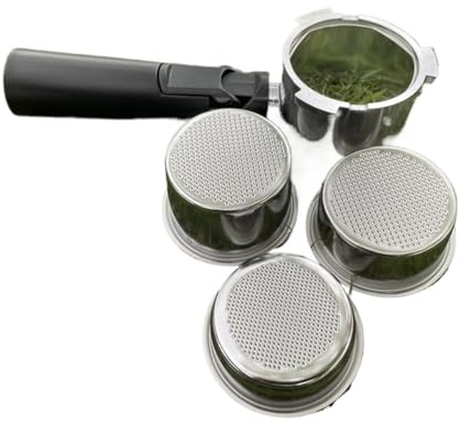 Portafiltro de café sin fondo de 51 mm con cesta for 1, 2 o 4 tazas, compatible con cafeteras Homix Hibrew H11, Oster Cecotec 1101(With 1 2 4 basket)