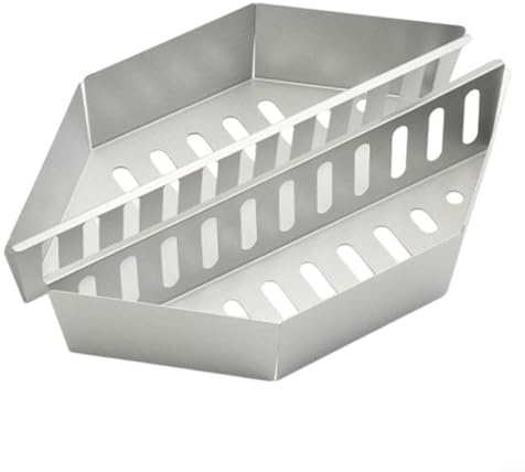 Advokingtap Set di cestini per carbone, in acciaio zincato resistente per barbecue all'aperto, spessore 0,8 mm e griglia in carbonio per barbecue