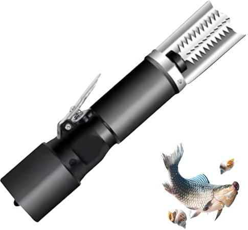 Electric Fish Scaler, 16.8V Cordless Electric Fish Scaler, Reinforced Stainless Steel Blade, Insulated Waterproof Design, Rechargeable Fish Cleaning Tools for Cooking Restaurant Kitchen Black