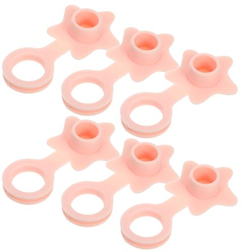 Kichvoe 6pcs Pink Silicone Bathtub Drain Stoppers Waterproof Wash Basin Plugs for ’ Bath Tubs, Bathroom Sink Silicone Drain Covers, Sturdy Tub Plug Set