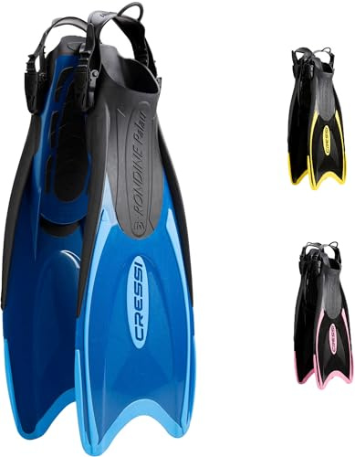 Cressi Verstellbare Schnorchel, für alle Familie, Lange Blade mit offenem Absatz, Palau LAF Made in Italy