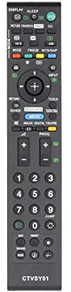 Common TV CTVSY01 - Mando a Distancia Universal (Compatible con Televisores Sony) Color Negro
