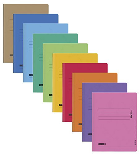 Brunnen Schnellhefter Papphefter 10 Farben extra stark 375g (10er Pack, Sortiert)