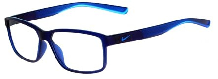 Nike 7092 405 57 Monturas de gafas, Rectangulares, 57, Mt Crystal Midnight Navy/