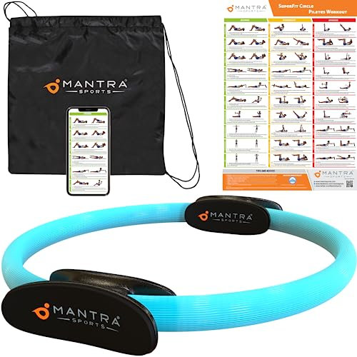 MANTRA SPORTS Cerchio Pilates Ring Fit, Magic Circle Pilates Attrezzi, Ring Pilates per Pavimento Pelvico, Attrezzo Interno Coscia, Attrezzi Pilates per Casa, Anello Pilates, Fitness Attrezzi Casa