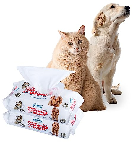 PAWISE Dog Wipes, Deep Cleaning Grooming Wipes for Dogs and Cats, Pet Grooming & Deodorizing Hypoallergenic Thick Wipes Quick & Easy Cleaning for Paw Ear Tushie Face and Bums,140 Counts(2 Packs)