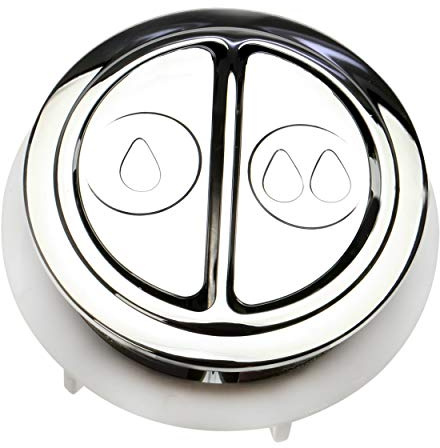 Fluidmaster 800P-001 Valve Replacement Dual Flush Valev Buttons, Chrome