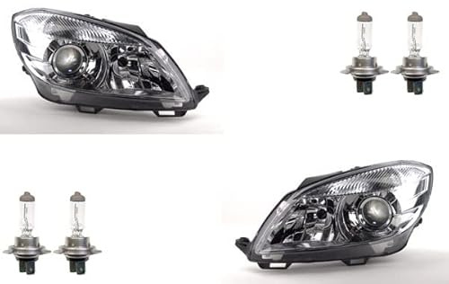 Johns, Scheinwerfer Halogen Front kompatibel zu Skoda Fabia 54 10-14 mit H7 H7 Satz L R