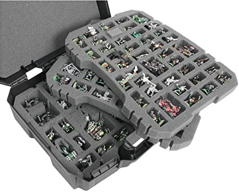 Case Club 134+ Miniature Figurine Hard Shell Carrying Case - Fits Warhammer 40k, DND, Battletech, Citadel & More! This Tabletop Army Travel & Storage Case Will Organize Your D&D and Warhammer Set