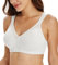 Lemorosy Full Coverage Non Padded Wireless Minimizer Bra Women's Plus Size Underwear Comfort and Double Support for Large Bust(White,38B)