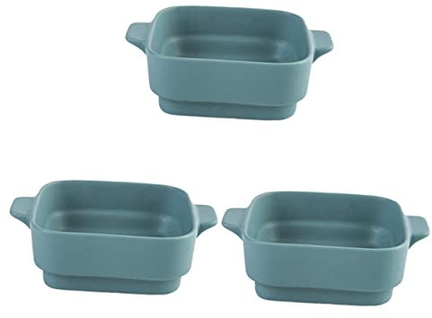 OQHAIR 3 Pcs Ustensiles De Cuisson en Céramique Mini Moules À Pain Mini Moules À Pain Plateau À Gâteau Assiettes À Apéritif Moule À Gâteau en Porcelaine Casserole en Céramique Céramique F