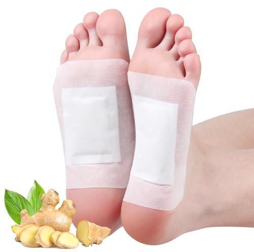 Hilph 10 Stück Detox Fußpflaster Entgiftungspflaster Füße, Detox Fußpads zu Entfernen Toxine Tiefenreinigung, Natürliche Fuß Detox Patches für Entfeuchten, Stressabbau & Tiefen Schlaf