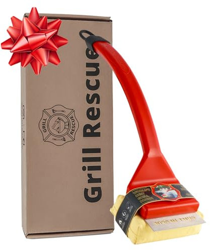 Grill Rescue Tête de nettoyage remplaçable pour barbecue, sans poils – Outils de grattoir durables et uniques pour grilles en fonte ou en acier inoxydable, nettoyeur de barbecue (brosse de barbecue