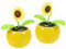 Toyvian 2 Stück Solar Sonnenblume Tanzende Solarblumen Schwingendes Animiertes für Heimbüro Schreibtisch Autodekoration Lustige Ornamente