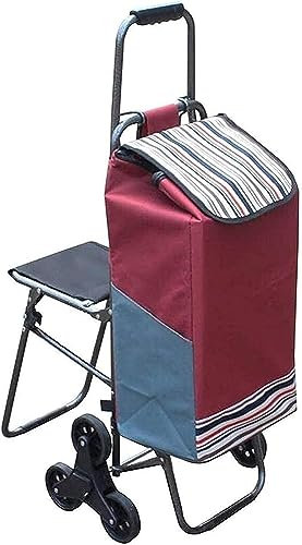 ASHSDI Carrello per la Spesa, Camion A Mano Scale da Arrampicata Carrello della Spesa Carrello della Spesa Pieghevole Carrello Portatile da Traino Carrello da Traino A Mano Resistente e Pieghevole