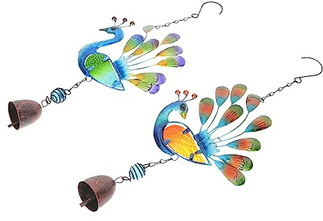 KITANDOVE Pendentifs Carillons Éoliens en Fer Motif Paon Décorations pour La Maison Carillons Éoliens d 39 Extérieur