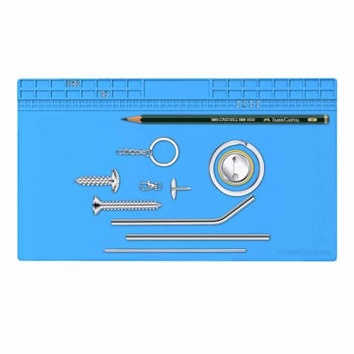 Hojalis Silicone Soldering Mat, 70x40cm Heat Resistant 932°F Anti Static Electronic Repair Work Mat, Multi-Purpose Magnetic Electronics Repair Pad for BGA Soldering Iron, Phone, Laptop, Watch Repair