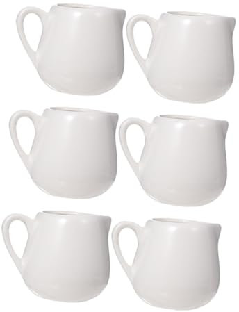 Cabilock 6 Pièces Pot à Sauce Céramique Blanc Plat à Sauce Pour Lait Et Pratique Pour Votre Intérieur