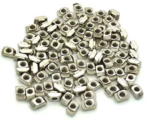 T-Gleitmuttern, T-Nutensteine, Einlegemuttern, verschiebbare T-Nut 1515 Aluminium-Extrusions-T-Nutmuttern, Aluminiumprofilmutter, M3/m4/m5-Muttern mit Hammerkopf(M3 100pcs)