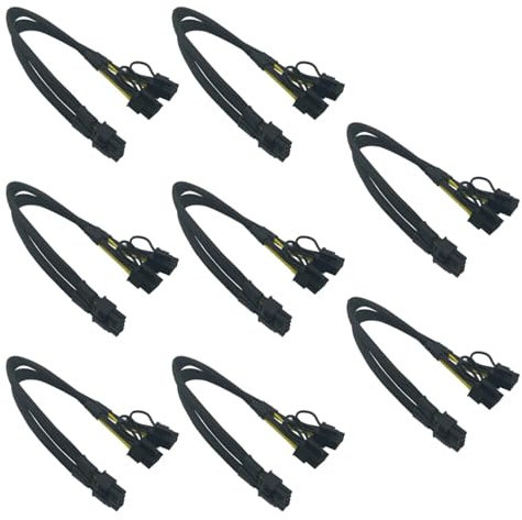 MLWSKERTY Adaptador de 8 pines a 8 pines de 40 cm, cables de alimentación de 8 pines a dos PCIe de 8 pines (6+2), tarjeta gráfica PCIExpress, adaptador de corriente GPU