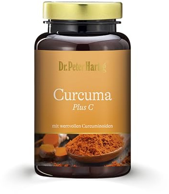 Dr. Peter Hartig Curcuma Plus C, 90 Kapseln, 3-Monats-Vorrat, vegan, lactose-, fruktose- und glutenfrei